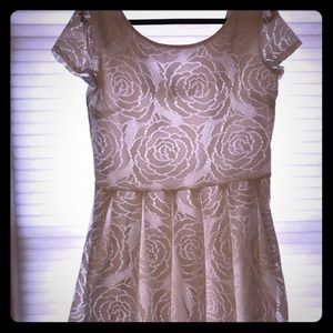 White floral lace Midi dress by Madison Leigh